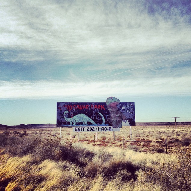 This dino-sighting is somewhat legit. Found in the petrified forest in Arizona.