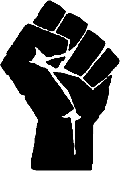 The iconic power fist is attributed to the Assyrian goddess Ishtar; it was used as the logo for the Industrial Workers of the World in 1917 and was popularized in 1948 by a revolutionary print shop in Mexico.
