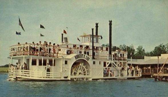 This postcard from the 1960s shows the Robert E. Lee on Lake Norman at the height of the riverboats popularity.