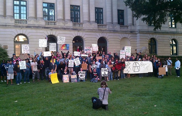 Occupy Charlottes first group photo, Oct. 1