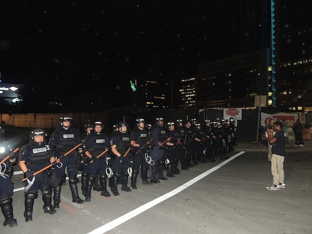The RNC will bring more militarized police to Charlotte. (Photo by Lara Americo)