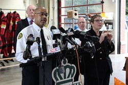 CFP Chief Johnson during Wednesday morning's press briefing. (Photo by Courtney Mihocik)