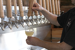Beauchemin pours up some cider at Good Road.