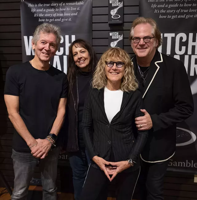 L to R: Rodney Crowell, Shari Smith (publisher, Working Title Farm), Dixie Gamble and John Jorgenson - DAN HELLER