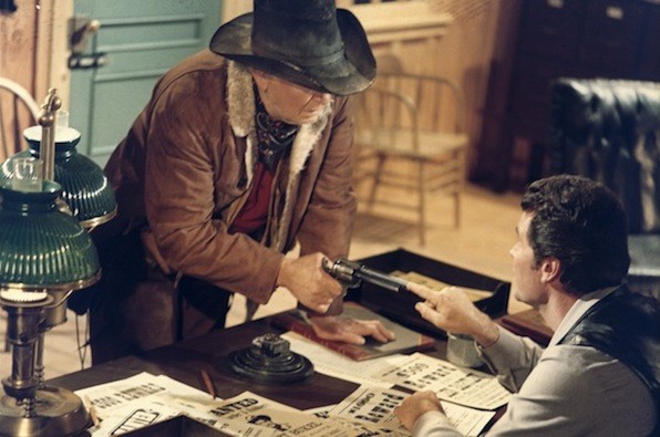 Walter Brennan and James Garner in Support Your Local Sheriff! (Photo: Twilight Time)