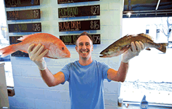 Catch On Seafood Market owner Sean Schussler.