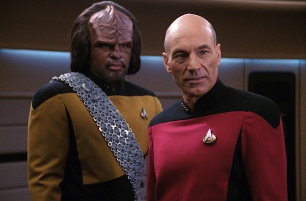 Michael Dorn and Patrick Stewart in Star Trek: The Next Generation (Photo: Paramount & CBS)