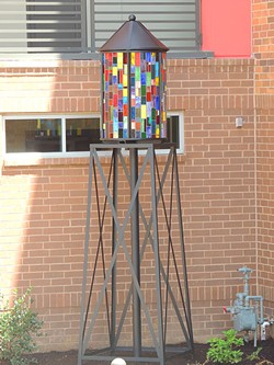 Lauren Puckett's stained-glass tower at Mercury NoDa. For more of Will and Lauren's work, check out the slideshow attached to this story. - RYAN PITKIN