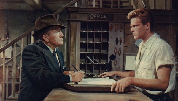 Spencer Tracy and John Ericson in Bad Day at Black Rock (Photo: Warner)