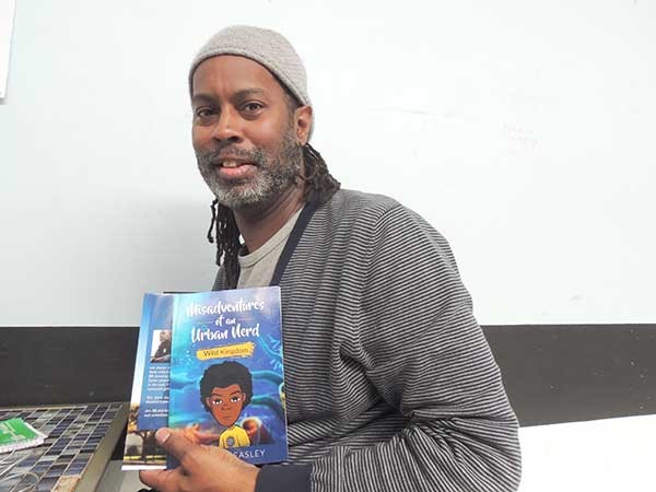 Charles Easley with his newest release, Misadventures of an Urban Nerd: Wild Kingdom.