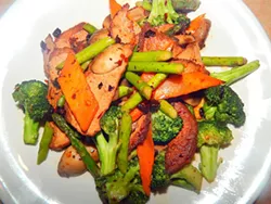 Asparagus with Chicken. (Photo by Catherine Brown)