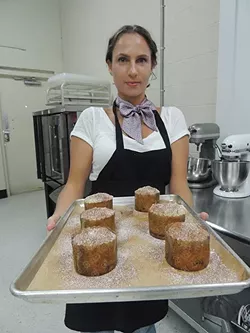 Janceviciute with some La Piccolo Gabbia coffee cakes.