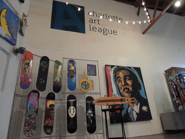 Inside the Charlotte Art League. (Photo by Ryan Pitkin)