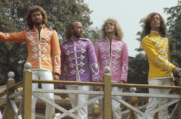 Peter Frampton (second from right) and The Bee Gees in Sgt. Pepper's Lonely Hearts Club Band (Photo: Shout! Factory)
