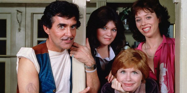 Pat Harrington, Bonnie Franklin (front), Valerie Bertinelli and Mackenzie Phillips in One Day at a Time (Photo: Shout! Factory)