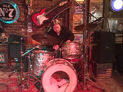 Smokin' Js drummer James Brock pounds out a backbeat. (Photo by Pat Moran)