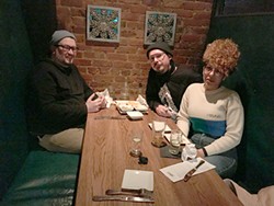 Gilreath (left) with Mike and Carly Astrea at Soul Gastrolounge. (Photo by Mark Kemp)