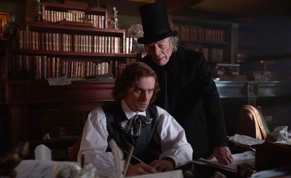 Dan Stevens and Christopher Plummer in The Man Who Invented Christmas (Photo: Universal & Bleecker Street)