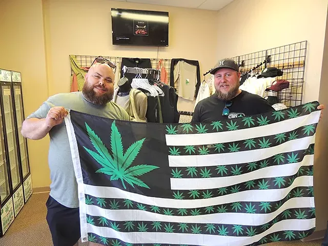 Sims and Hentschke go shopping for hemp-based products at CHC.