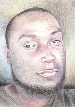 Portrait of Keith Lamont Scott by Beth Mussay.