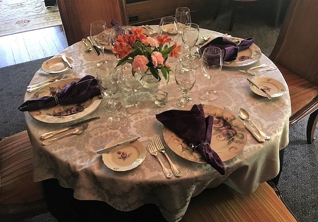 A table setting at McNinch.