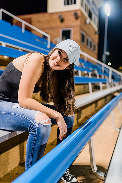 Savannah Kasay on the bleachers (Photo courtesy of Savannah Kasay)