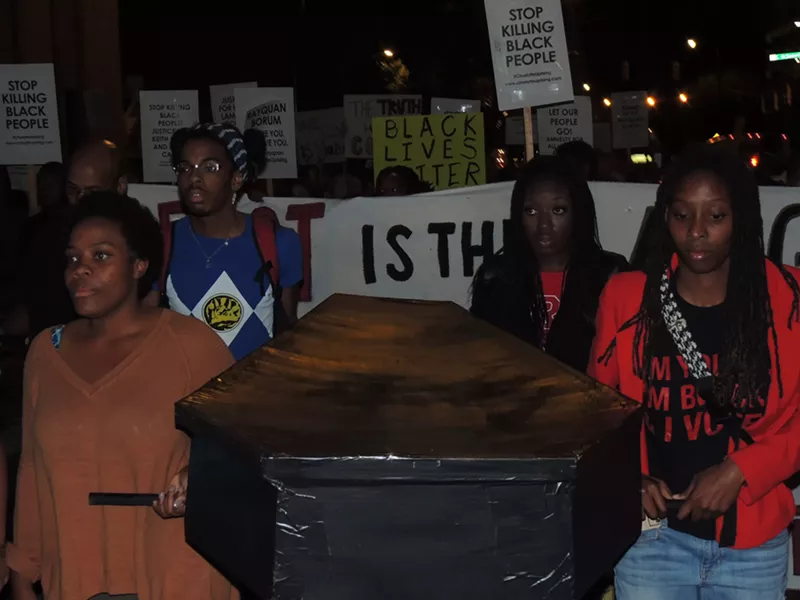 Ashley Williams, left, said the priority of Charlotte Uprising will be to organize, before and after the election. - RYAN PITKIN