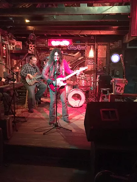 Arda Bagcioglu jams with the band. (Photo by Pat Moran)