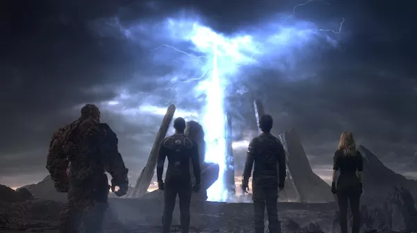 Jamie Bell, Michael B. Jordan, Miles Teller and Kate Mara in Fantastic Four (Photo: Fox)