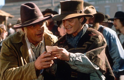 Michael J. Fox and Christopher Lloyd in Back to the Future Part III (Photo: Universal)