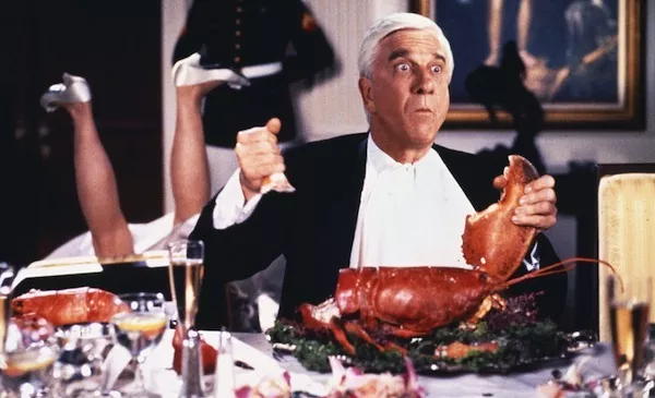 Leslie Nielsen in The Naked Gun 2-1/2: The Smell of Fear (Photo: Warner)