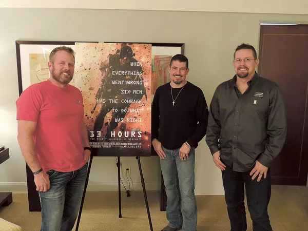 (From left) Mark “Oz” Geist, Kris “Tanto” Paronto and John “Tig” Tiegen. (Photo by Ryan Pitkin)