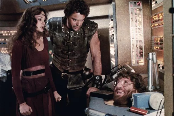 Mary Crosby, Robert Urich and Bruce Vilanch in The Ice Pirates (Photo: Warner Bros.)
