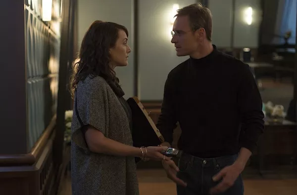 Kate Winslet and Michael Fassbender in Steve Jobs (Photo: Universal)
