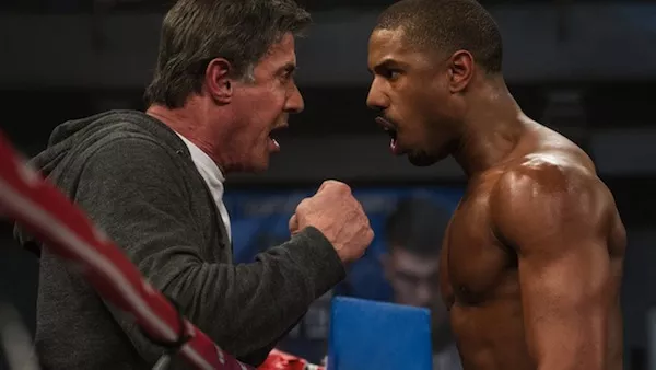 Sylvester Stallone and Michael B. Jordan in Creed (Photo: Warner)