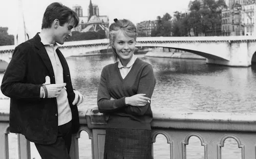 Philippe Forquet and Jean Seberg in In the French Style (Photo: Twilight Time)