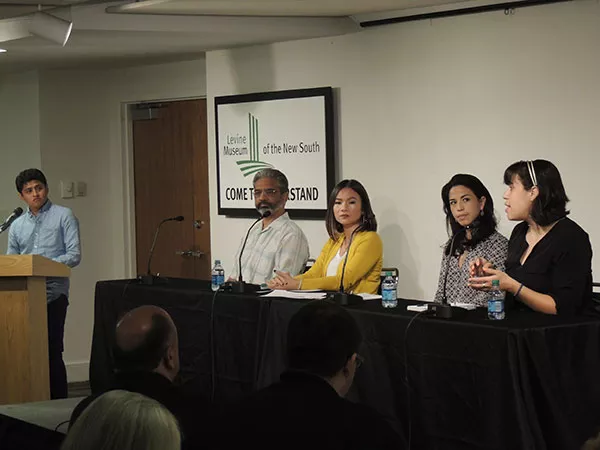 Panel at Levine Museum of the New South's event "Which Way Home: Refugees in Charlotte." - RYAN PITKIN