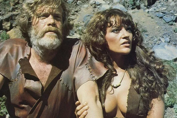 Doug McClure and Dana Gillespie in The People That Time Forgot (Photo: Kino)