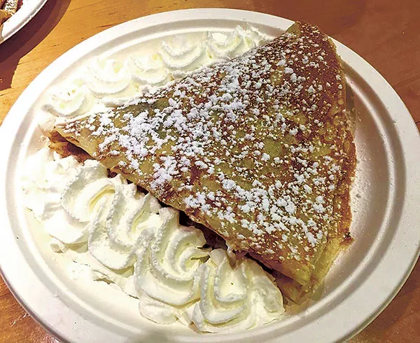Crepe from Hazelnuts Creperie. (Photo courtesy of Hazelnuts Creperie)