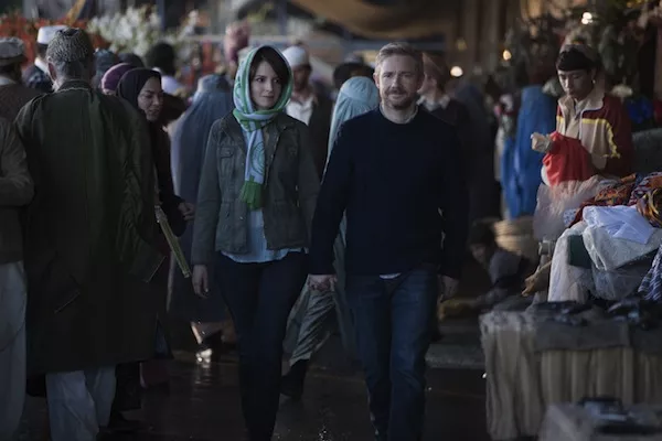 Tina Fey and Martin Freeman in Whiskey Tango Foxtrot (Photo: Paramount)