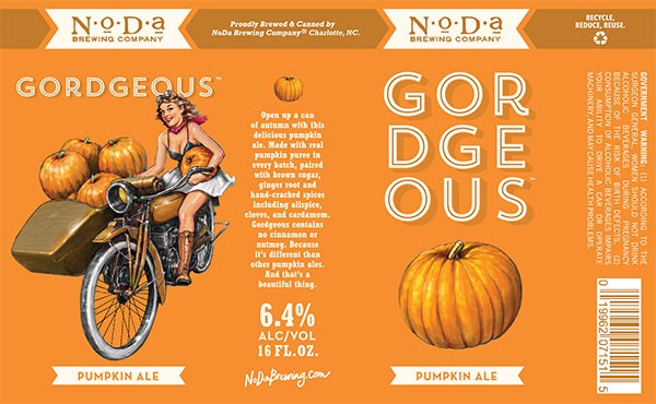 Label for NoDa Brewing Company’s popular Gordgeous.