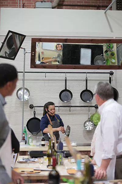 Chef Alyssa Wilen cooking and demonstrating the whole process for folks who want to better their kitchen skills. (Photo credit: Chef Alyssa’s Kitchen)