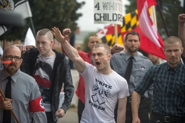 Daniel Radcliffe (center) and Pawel Szajda (right) in Imperium (Photo: Lionsgate)