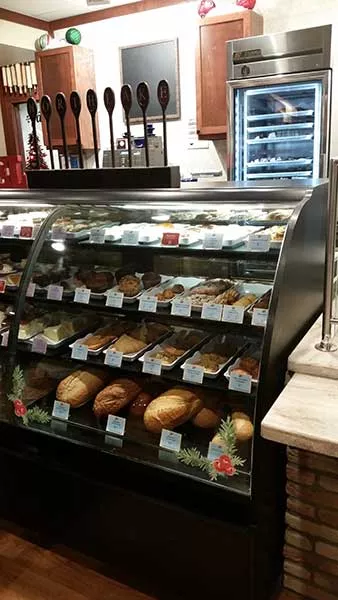 Goodies in the counter at La Madeleine