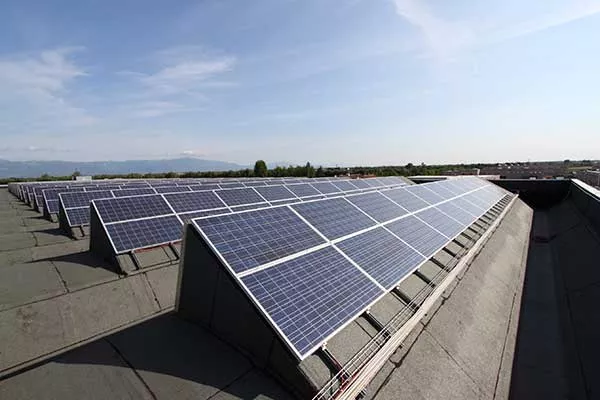 The “Roadmap to 100% Renewable Electricity” report details a plan for CMS to transition fully to solar energy using photovoltaic systems like the ones pictured above.