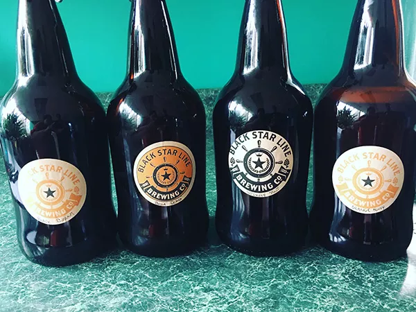 A lineup of Black Star Line brews.