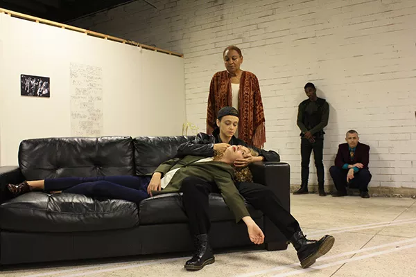 Ballard, Karina Caporino, Lillie Oden, Maf Maddix and Bill Reilly in '#CAKE (Year Zero)' (Photo by XOXO)