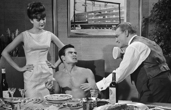 Pamela Tiffin, Horst Buchholz and James Cagney in One, Two, Three (Photo: Kino)