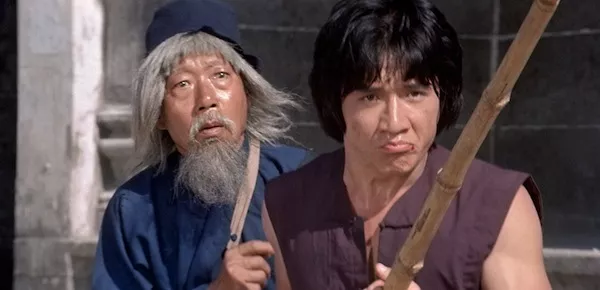 Yuen Siu-tien and Jackie Chan in Snake in the Eagle’s Shadow (Photo: Twilight Time)