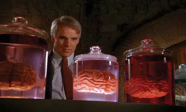 Steve Martin in The Man with Two Brains (Photo: Warner)